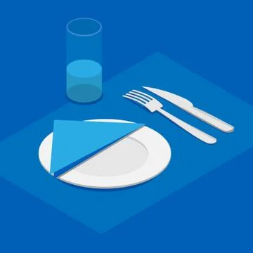 3d isometric table appointments in blue color 스톡 일러스트