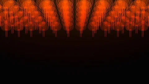 3D isometric virtual transparency Chinese lantern moving rotate, Celebrate Stock Footage 93112185