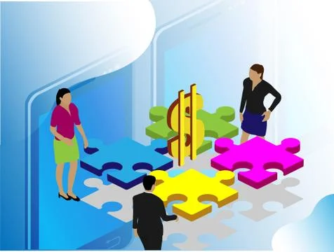 3d isometric for web design. Desktop computer monitor. Vector 3d isometric il Illustrazione stock