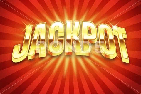3D Jackpot Text Effect Modello PSD