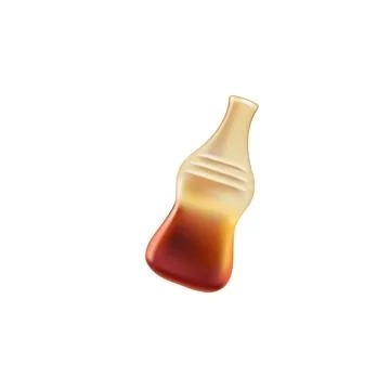 3D jelly candy of cola bottle shape and flavor, sweet chewy dessert Stock Illustration