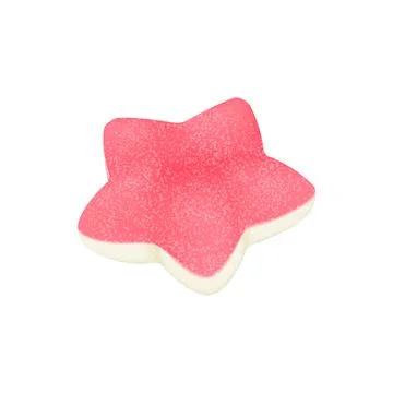 3D jelly candy star, red vitamin bubble gummy dessert for kids 스톡 일러스트