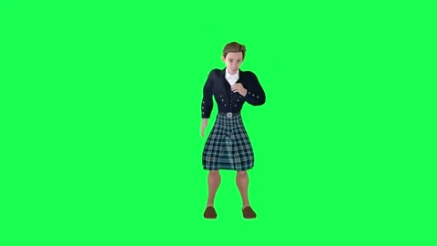3d jewish boy drinking front angle isolated green screen Stockbeeldmateriaal 252663005