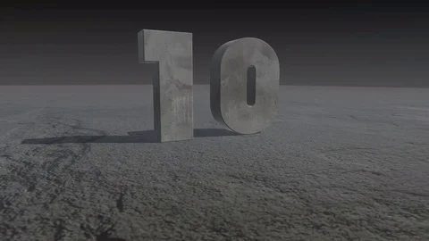 3D Jumping Countdown with Concrete 4K Stock Footage 71631436