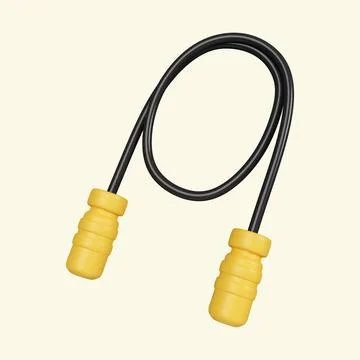 3d jumping or skipping rope for workout. Fitness and health. Exercise equipment Stock Illustration