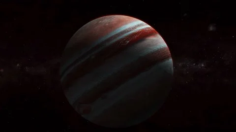 3d Jupiter planet on space star Stock Footage 221905754