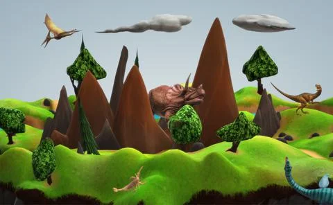 3D Jurassic Park Ilustración de archivo