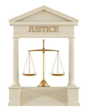 3d justice icon Stock Illustration