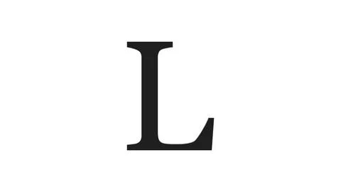 3d K letter logo loopable white color black background Illustrazione stock