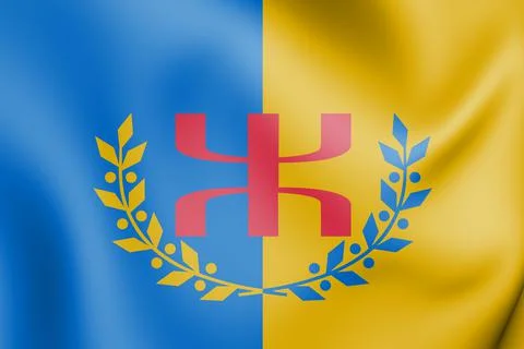 3D Kabyle Flag. 3D Illustration. Stock-Illustration
