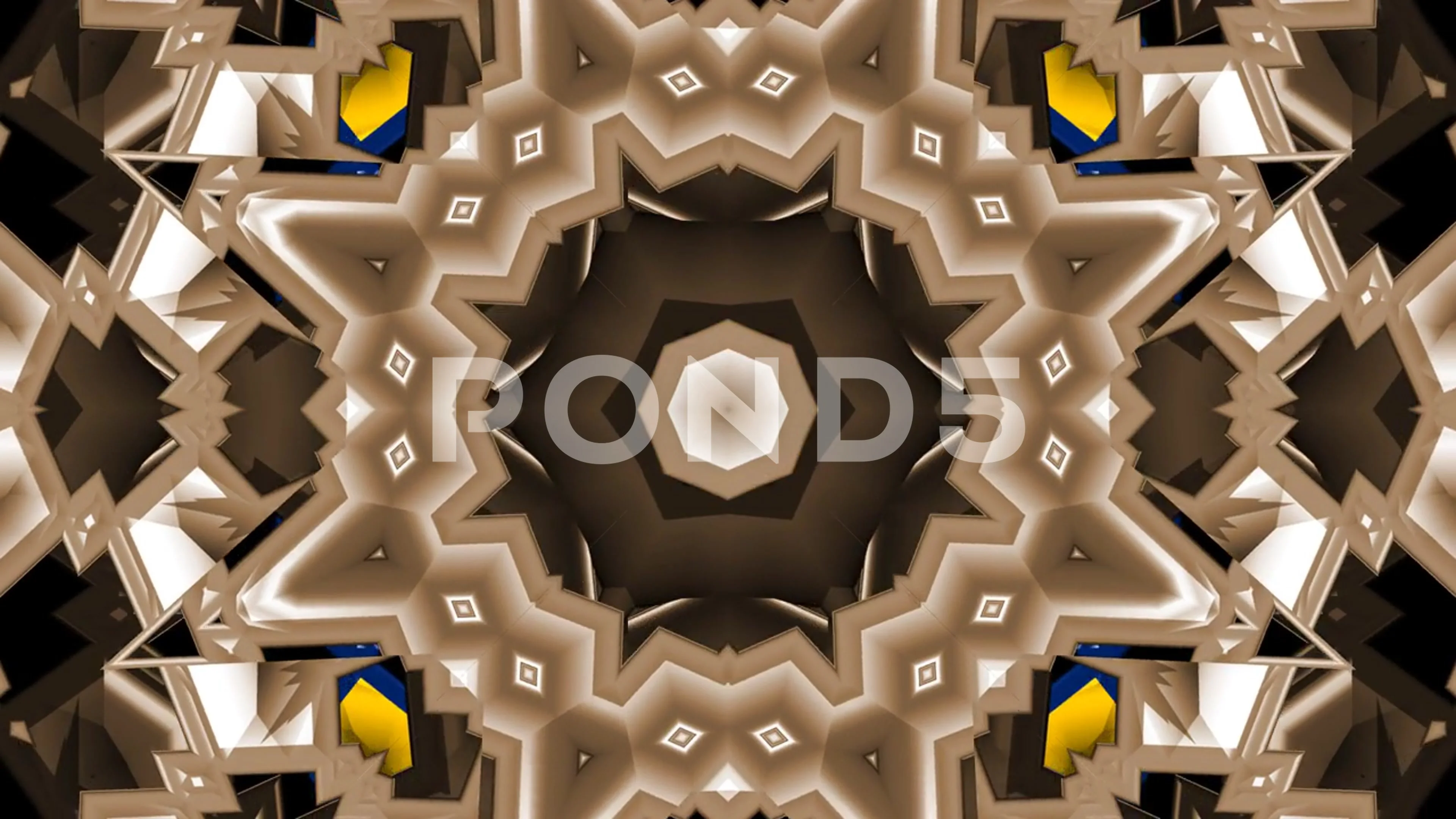 3D Kaleidoscope Background Video for Guided Meditation Music, Relaxation  Video, image size:3840x2160