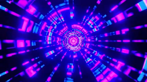 3D kaleidoscope mandala abstract background with futuristic VJ seamless loop Stock Footage 340179736