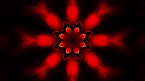 3D kaleidoscope mandala abstract background with futuristic VJ seamless loop Stock Footage 340179761