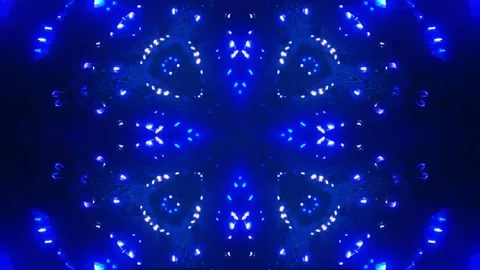 3D kaleidoscope mandala abstract background with futuristic VJ seamless loop Stock Footage 340179788