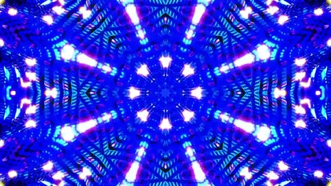 3D kaleidoscope mandala abstract background with futuristic VJ seamless loop Stock Footage 340179909