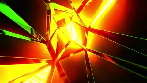 3D kaleidoscope mandala abstract background with futuristic VJ seamless loop Stock Footage 340179916