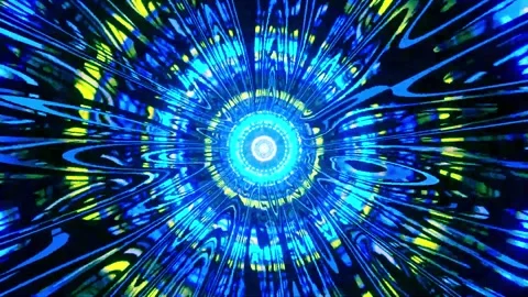 3D kaleidoscope mandala abstract background with futuristic VJ seamless loop Stock Footage 340179927