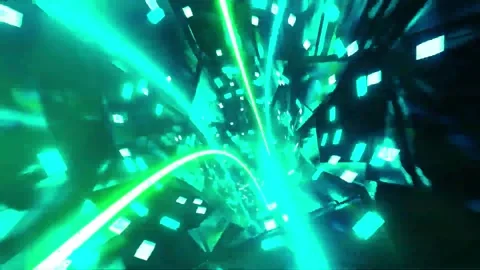 3D kaleidoscope mandala abstract background with futuristic VJ seamless loop Stock Footage 340179929