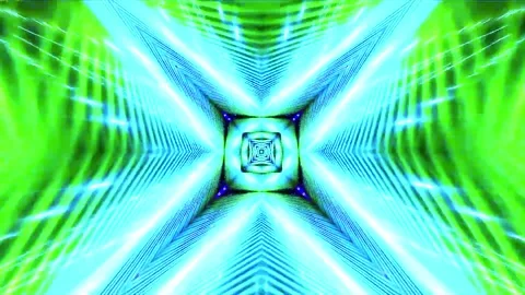 3D kaleidoscope mandala abstract background with futuristic VJ seamless loop Stock Footage 340180273