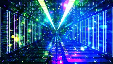 3D kaleidoscope mandala abstract background with futuristic VJ seamless loop Stock Footage 340180279
