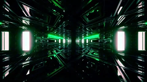 3D kaleidoscope mandala abstract background with futuristic VJ seamless loop Stock Footage 340180329