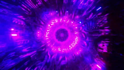 3D kaleidoscope mandala abstract background with futuristic VJ seamless loop Stock Footage 340180357