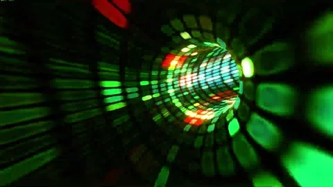 3D kaleidoscope mandala abstract background with futuristic VJ seamless loop Stock Footage 340180559