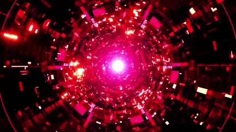 3D kaleidoscope mandala abstract background with futuristic VJ seamless loop Stock Footage 340180610