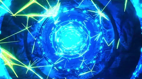 3D kaleidoscope mandala abstract background with futuristic VJ seamless loop Stock Footage 340180636