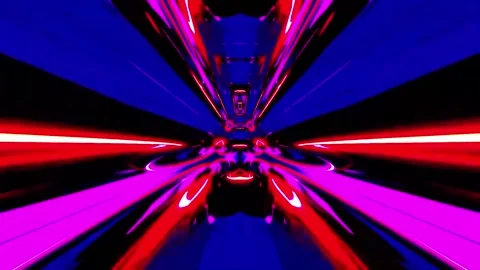 3D kaleidoscope mandala abstract background with futuristic VJ seamless loop Stock Footage 340180650