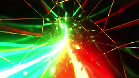 3D kaleidoscope mandala abstract background with futuristic VJ seamless loop Stock Footage 340180665