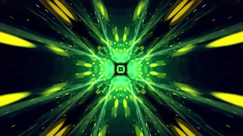 3D kaleidoscope mandala abstract background with futuristic VJ seamless loop Stock Footage 340180680