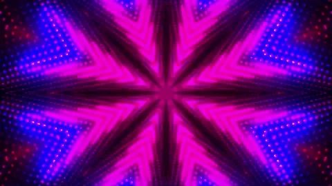 3D kaleidoscope mandala abstract background with futuristic VJ seamless loop Stock Footage 340180694