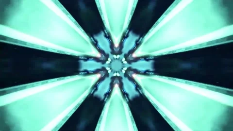 3D kaleidoscope mandala abstract background with futuristic VJ seamless loop Stock Footage 340180736