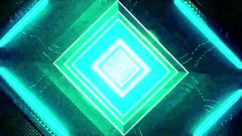 3D kaleidoscope mandala abstract background with futuristic VJ seamless loop Stock Footage 340180752