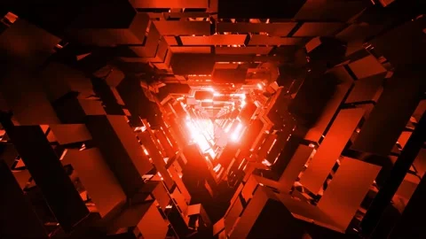 3D kaleidoscope mandala abstract background with futuristic VJ seamless loop Stock Footage 340180766