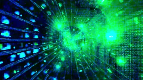3D kaleidoscope mandala abstract background with futuristic VJ seamless loop Stock Footage 340180851