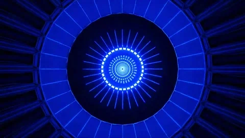 3D kaleidoscope mandala abstract background with futuristic VJ seamless loop Stock Footage 340180865