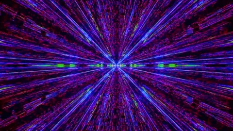 3D kaleidoscope mandala abstract background with futuristic VJ seamless loop Stock Footage 340180904