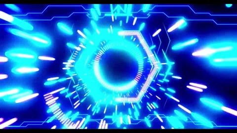 3D kaleidoscope mandala abstract background with futuristic VJ seamless loop Stock Footage 340181043
