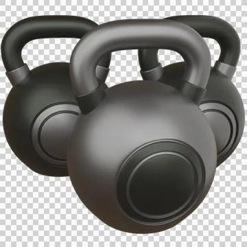 3d Kettle Bells isolated object Stock Illustration