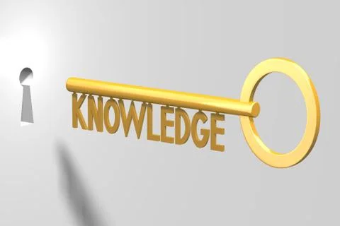 3D key concept - knowledge Illustrazione stock