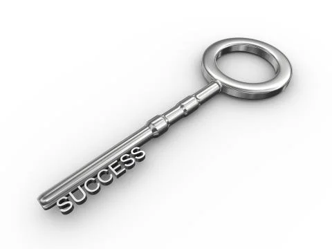 3d key - success Stock Illustration