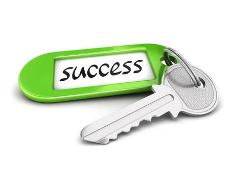 3d key to success Stock Illustration