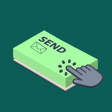 3D keyboard buttons send. Click key on laptop keyboard イラスト素材