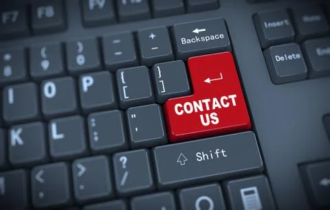 3d keyboard - contact us Stock Illustration