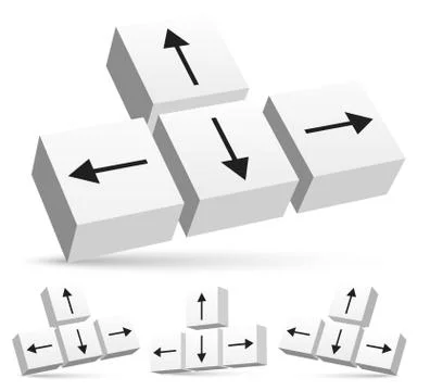 3d Keyboard cursor graphics Stock Illustration