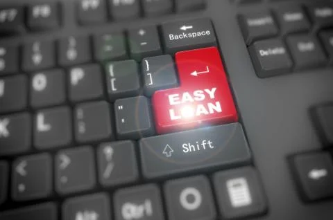 3d keyboard - easy loan Stock Illustration