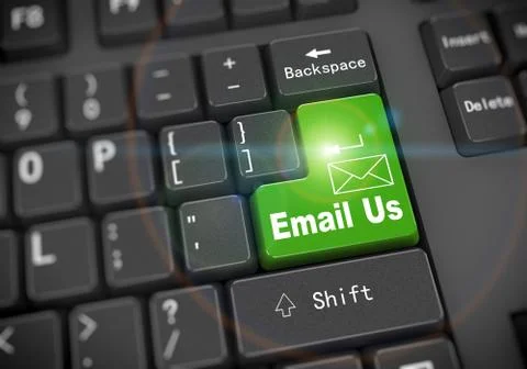 3d keyboard - email us Stock Illustration
