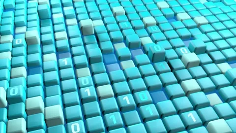 3D keyboard with flying click buttons. Key information data server computing Stock Footage 133301911
